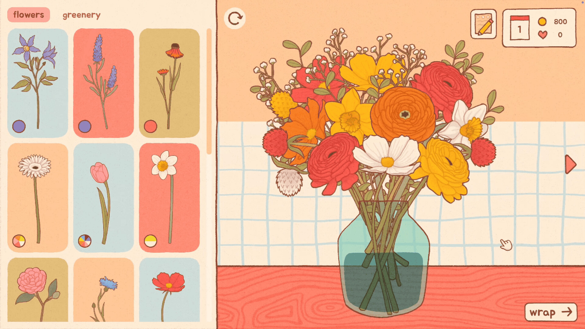 #2. Flowers And Favours: Florist Simulator Demo (Steam) 来自: MISK Games