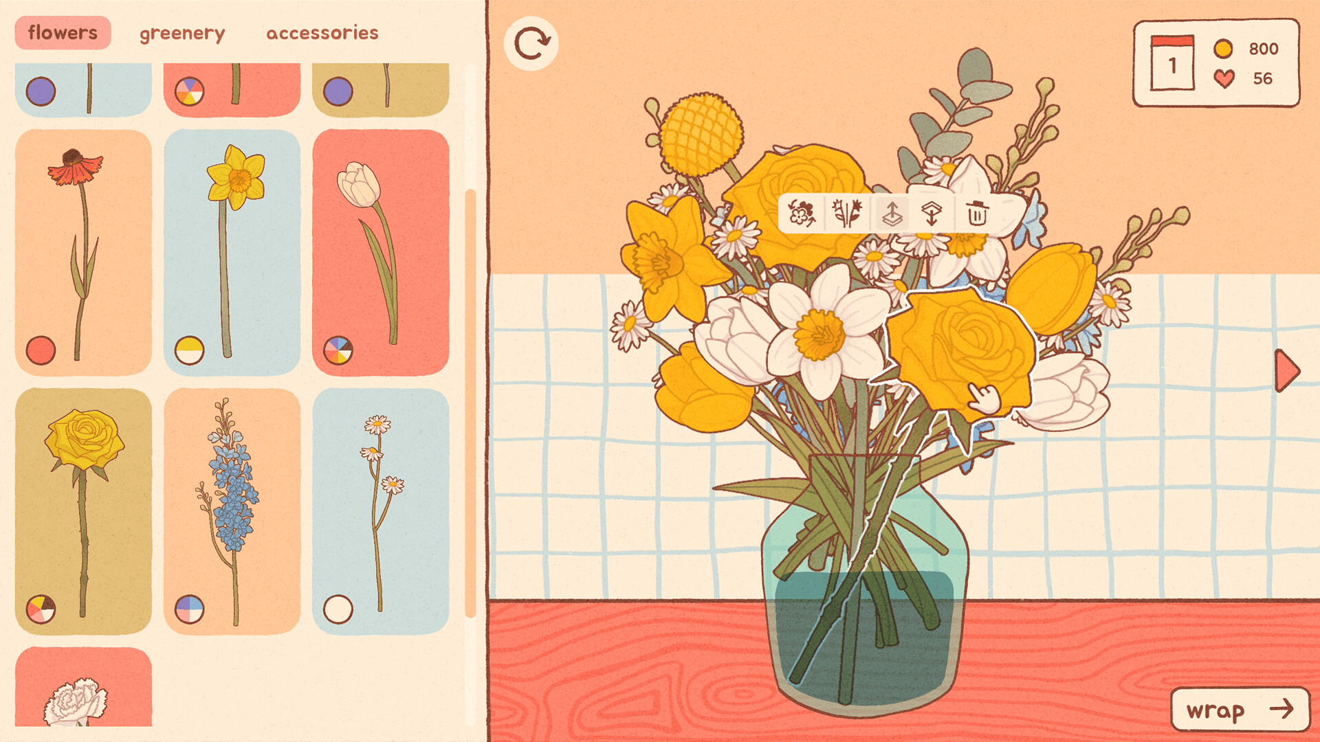 #9. Flowers And Favours: Florist Simulator Demo (Steam) 来自: MISK Games