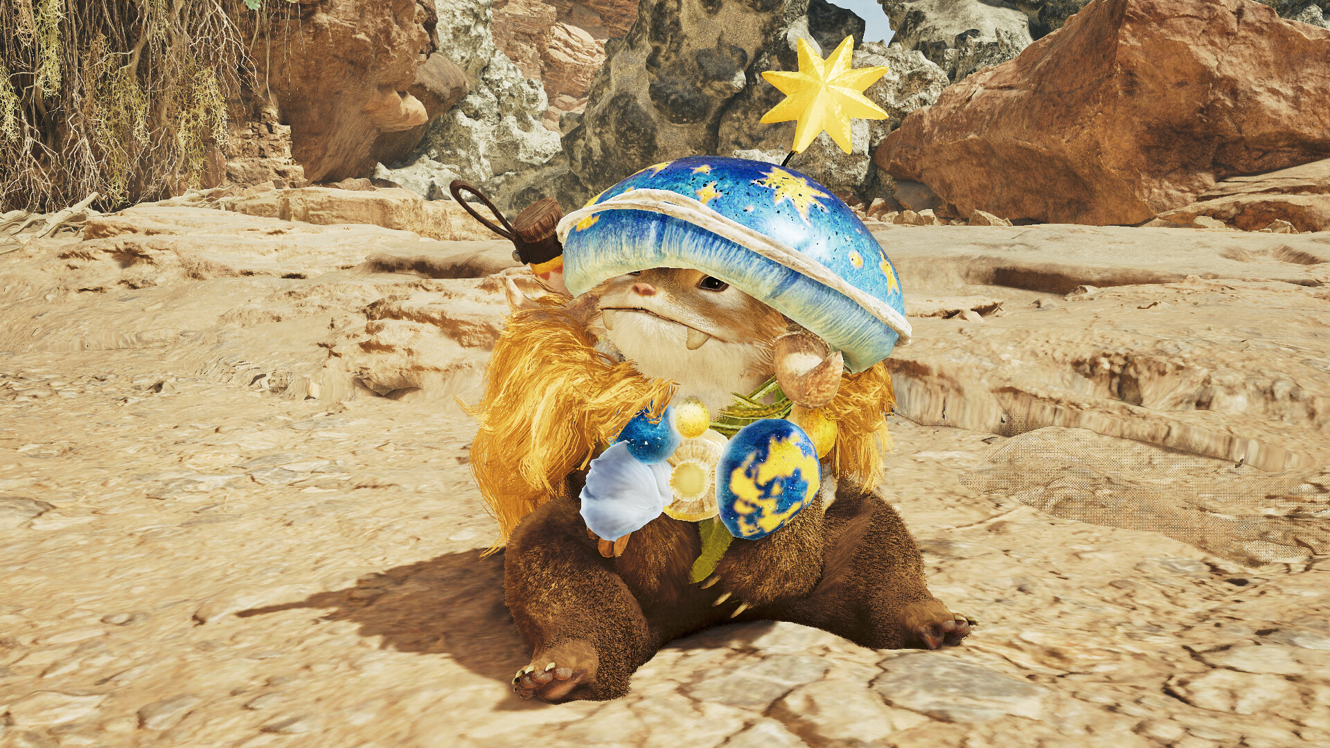 Monster Hunter Wilds - Felyne Layered Armor Set: Azure Fantasy Wudwud Featured Screenshot #1