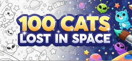 100 Cats Lost In Space Find & Color cover art