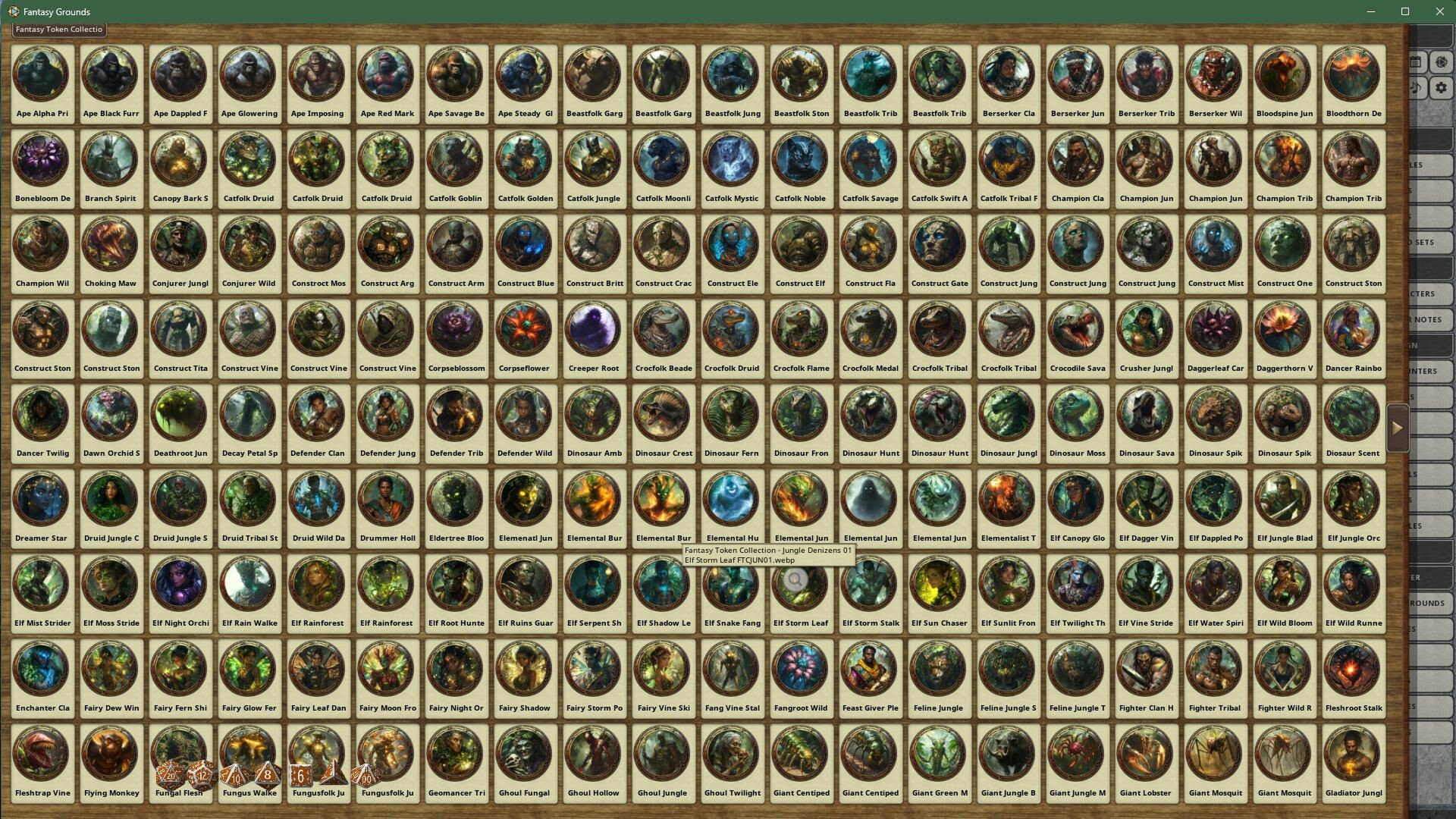 #4. Fantasy Grounds - Fantasy Token Collection - Jungle Denizens 01 (Steam) 来自: SmiteWorks USA, LLC