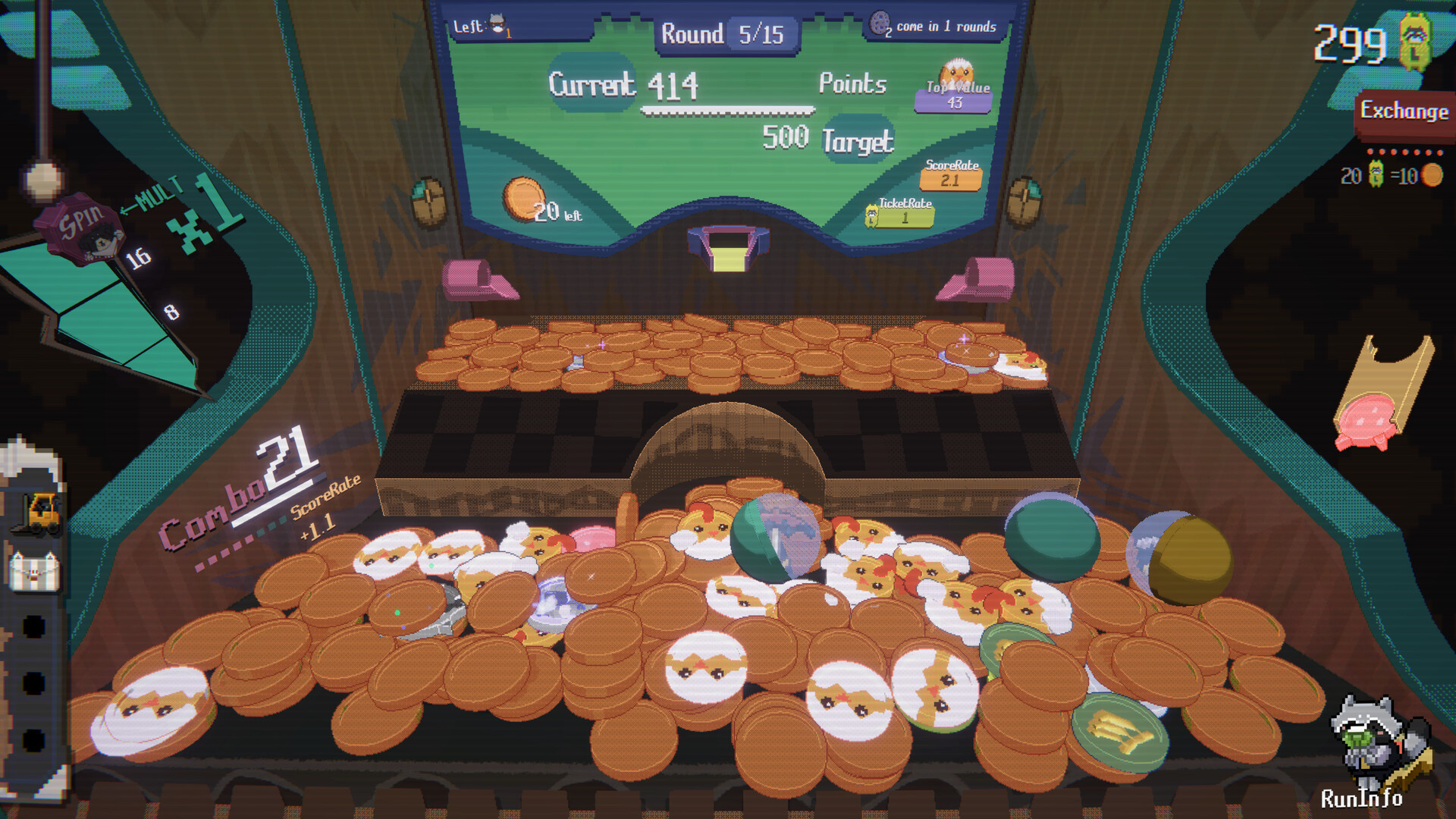 RACCOIN: Coin Pusher Roguelike Featured Screenshot #1