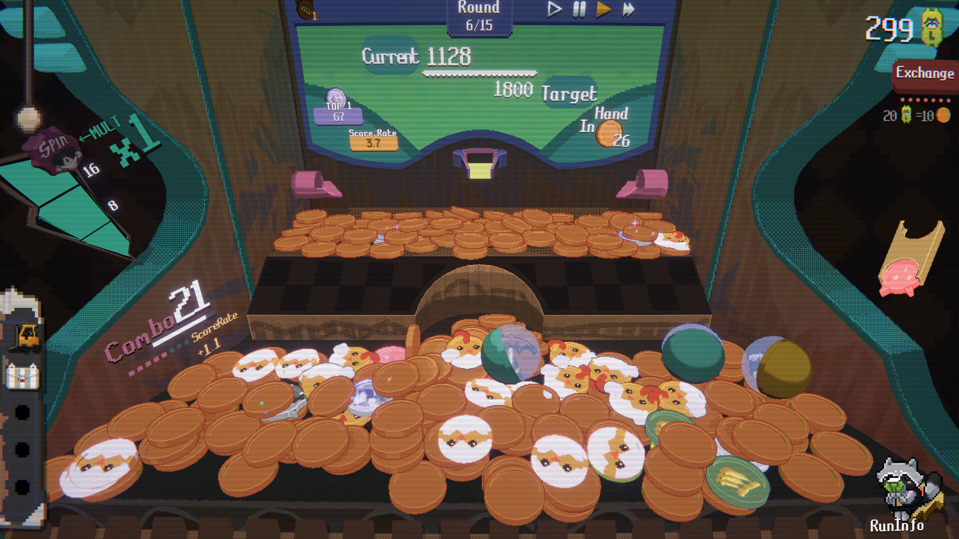 RACCOIN: Coin Pusher Roguelike screenshot