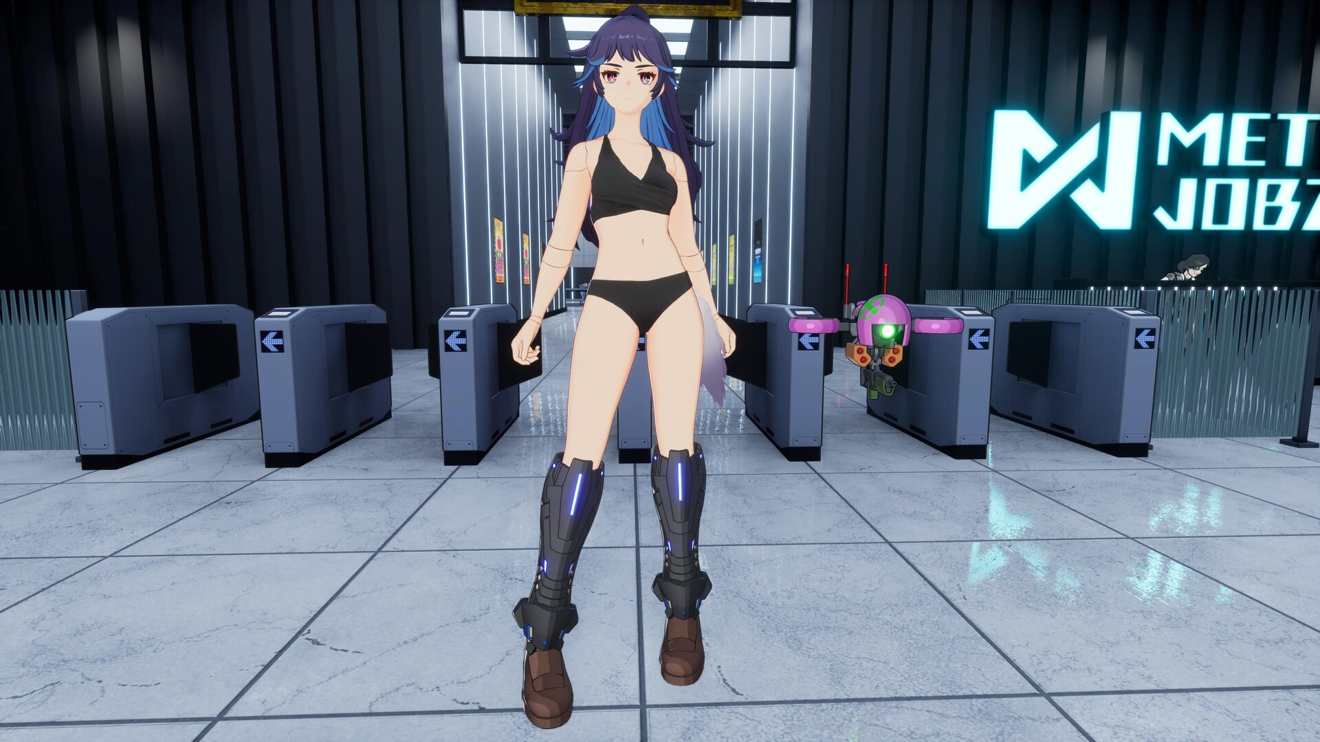 FULL METAL SCHOOLGIRL - Costume: "Cool Black Bikini (Akemi)" Featured Screenshot #1