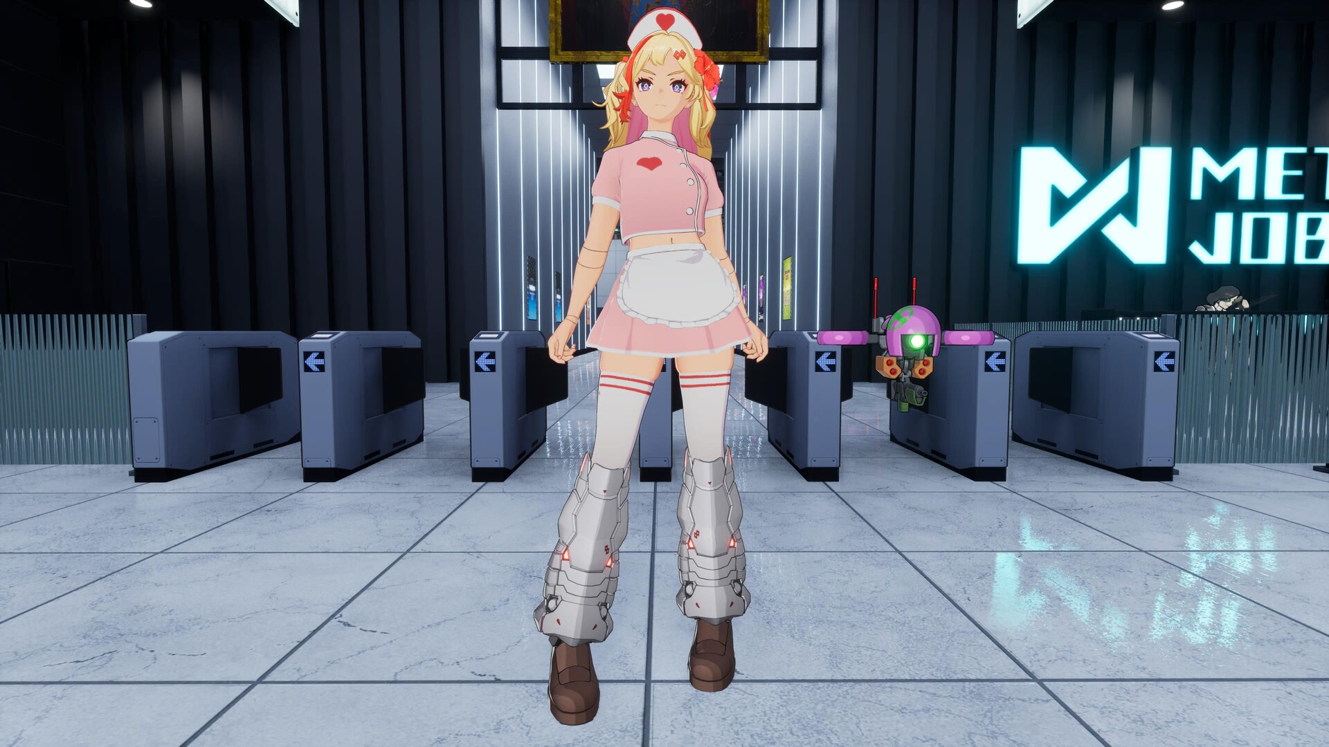 FULL METAL SCHOOLGIRL - Costume: "Nurse Pale Pink (Ryoko)" Featured Screenshot #1