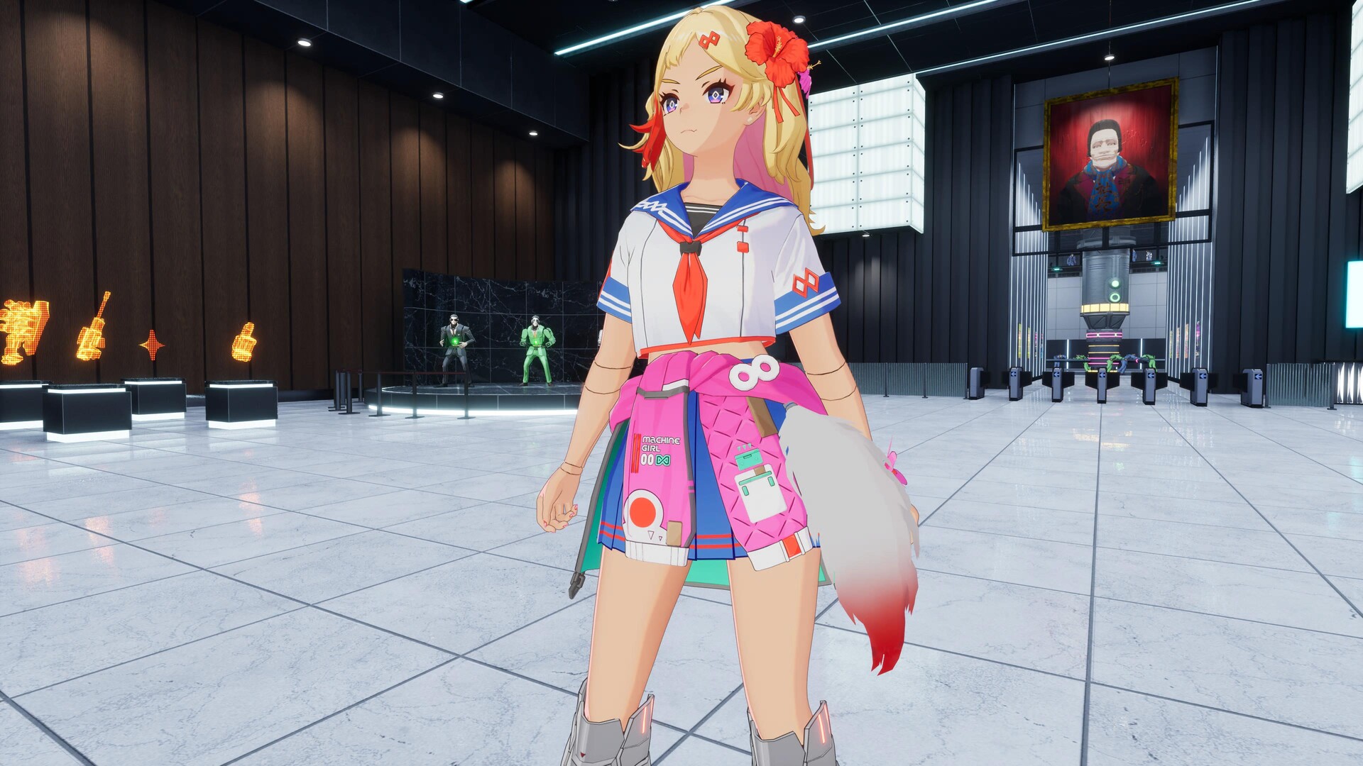 FULL METAL SCHOOLGIRL - Accessory: "Red-Tipped White Fox Tail" Featured Screenshot #1