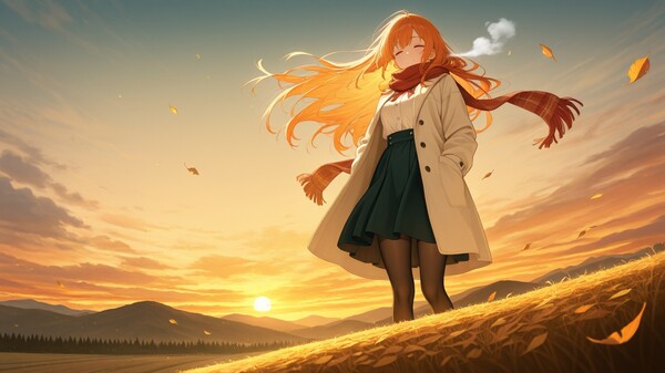 Autumn Waifu game for Linux 1