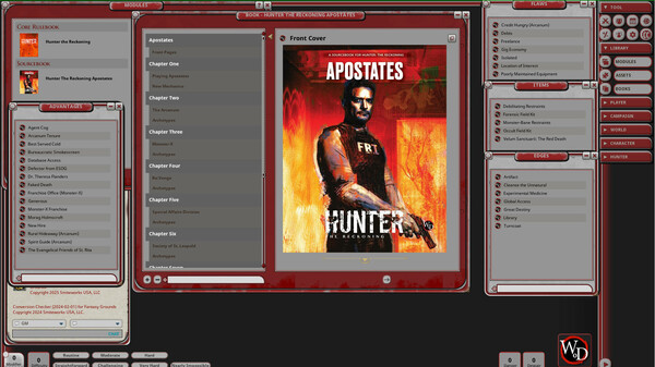 Fantasy Grounds - Hunter: The Reckoning - Apostates