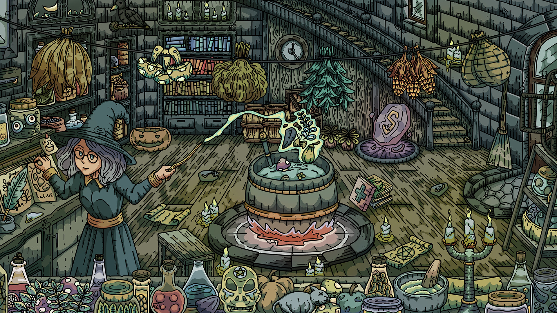 100 Witch Cats 스크린샷 1