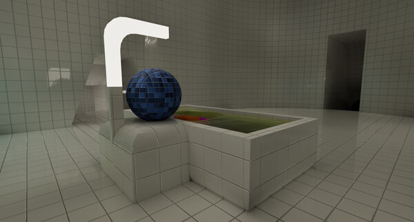 Screenshot of Journey To The Center Of The Lost Waterpark gameplay showing in-action mechanics