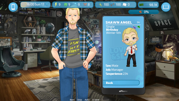 Love and Sex: Second Base - Shawn's story game for Linux 1