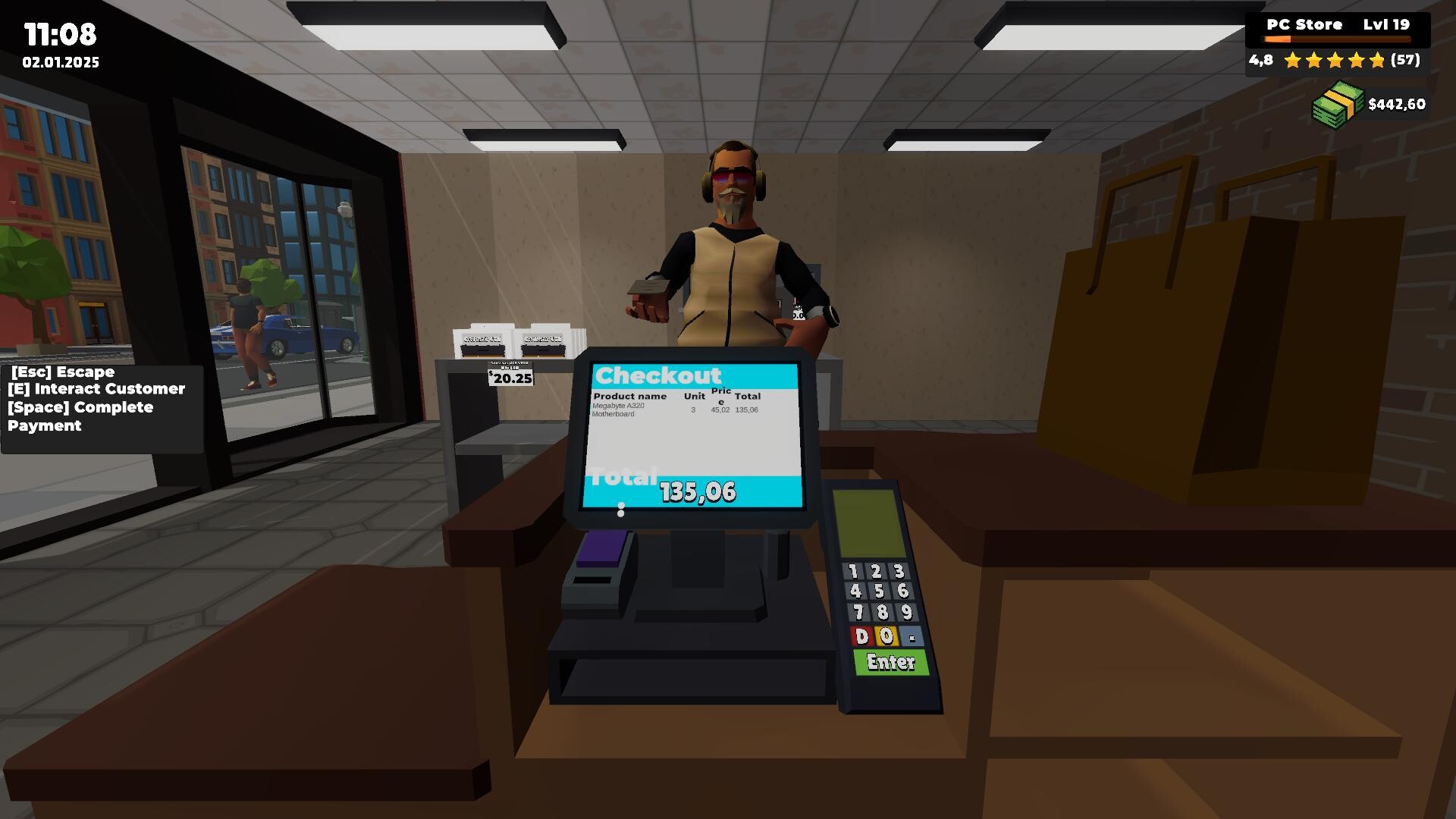 #8. PC Store Simulator Demo (Steam) De: CS Forge