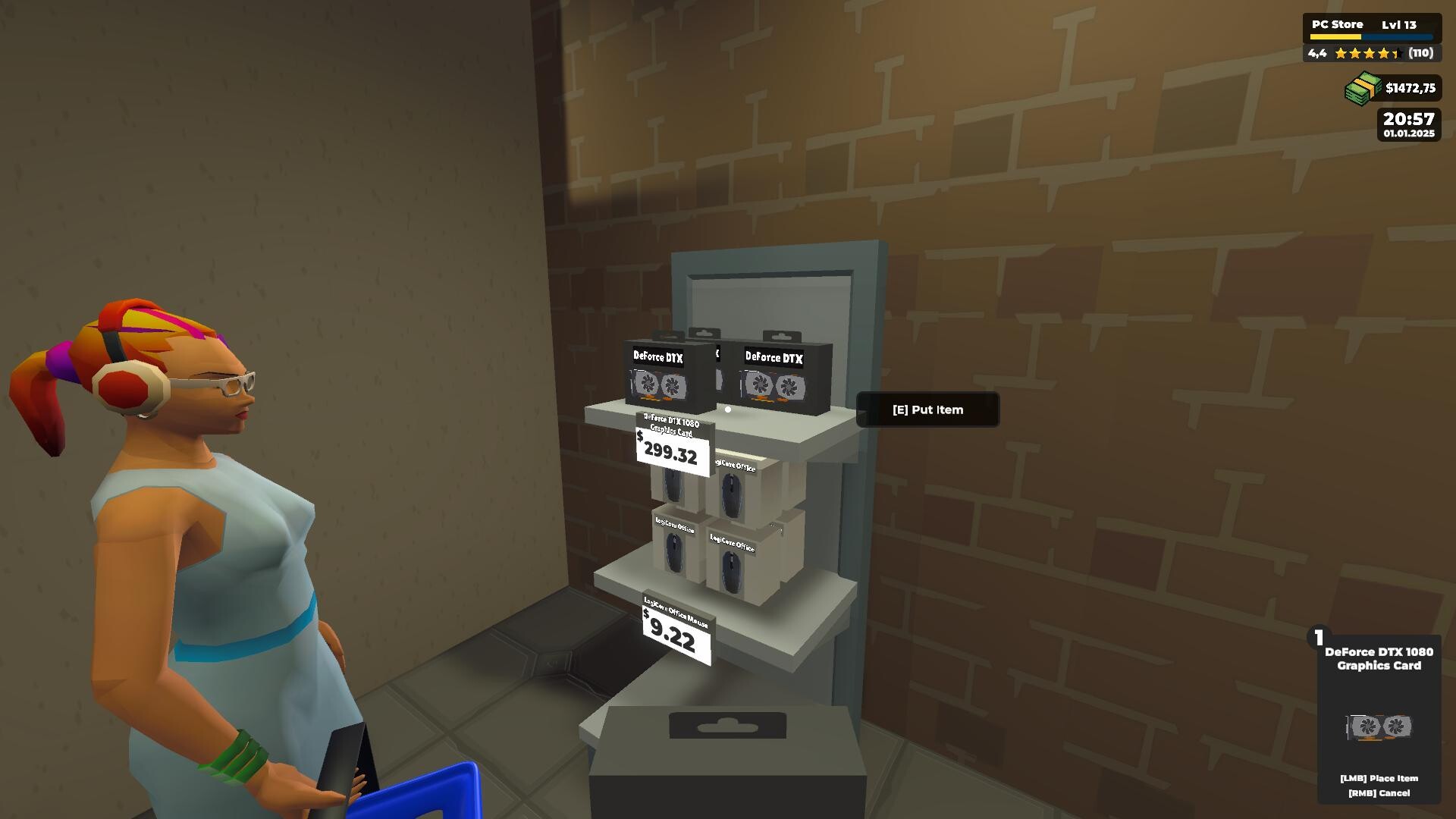 #6. PC Store Simulator Demo (Steam) De: CS Forge