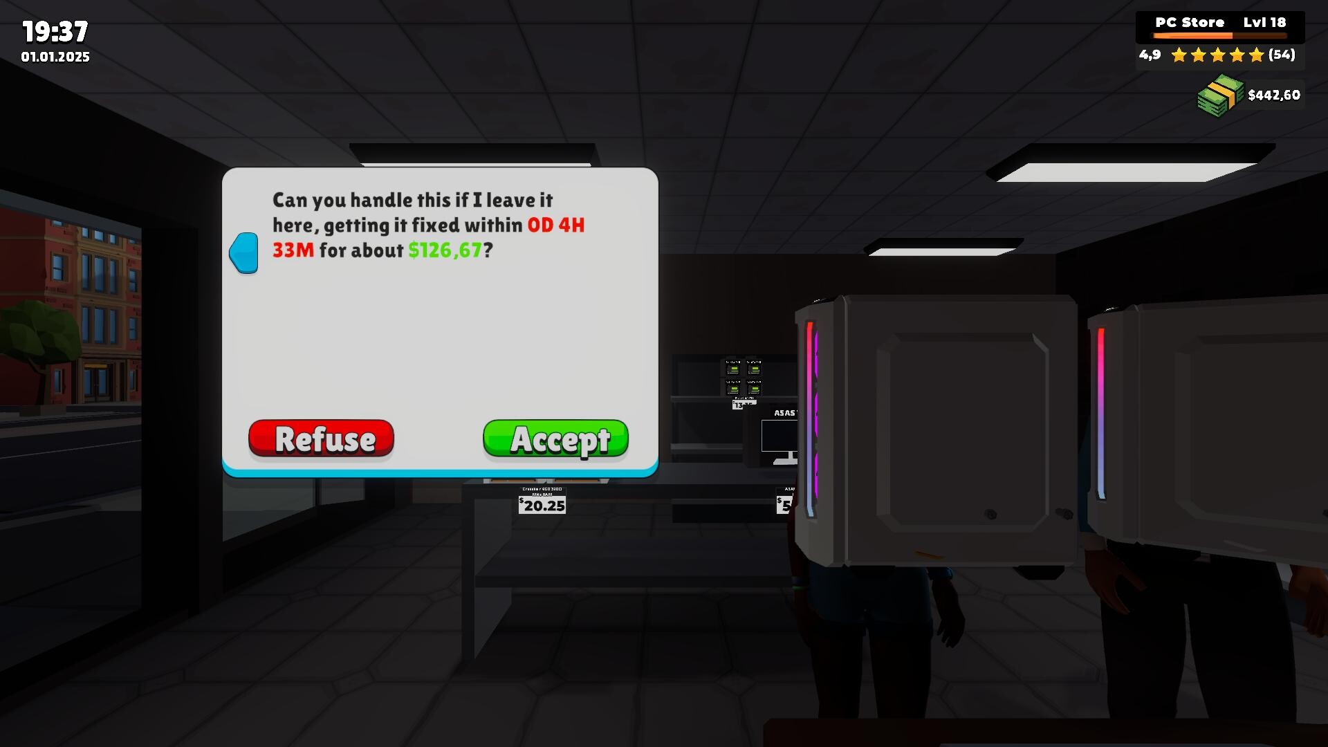 #2. PC Store Simulator Demo (Steam) De: CS Forge