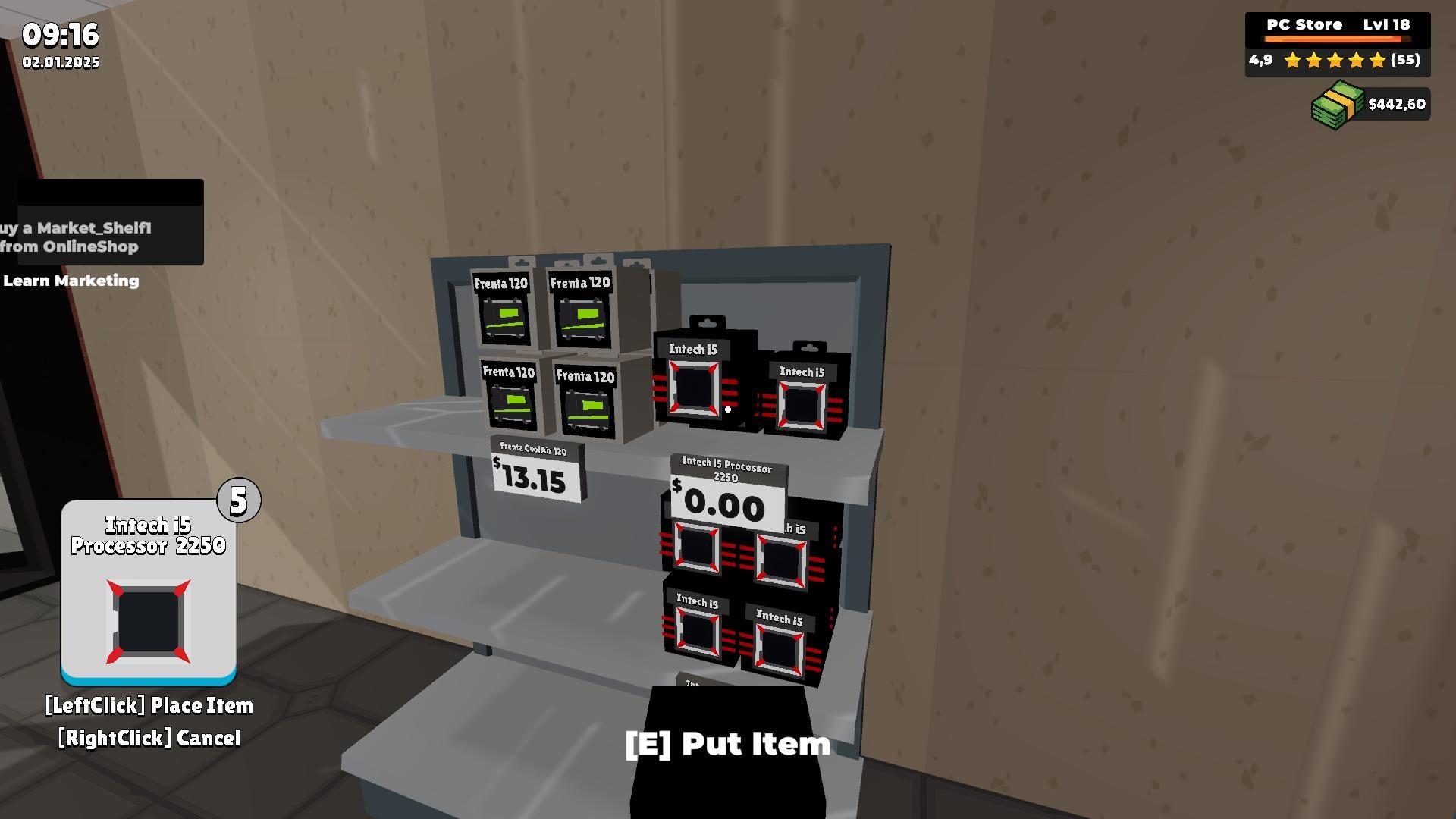 #6. PC Store Simulator Demo (Steam) De: CS Forge