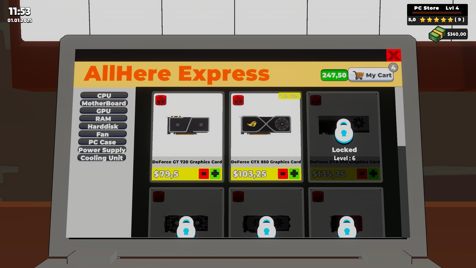 #3. PC Store Simulator Demo (Steam) De: CS Forge