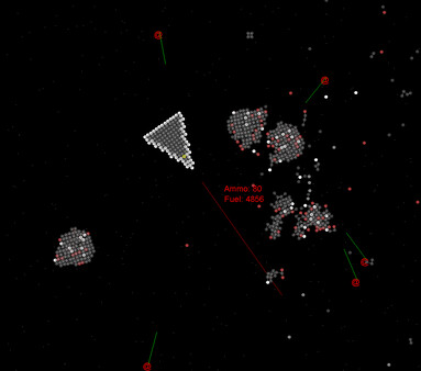 Screenshot of Spiders and Spaceships gameplay showing in-action mechanics