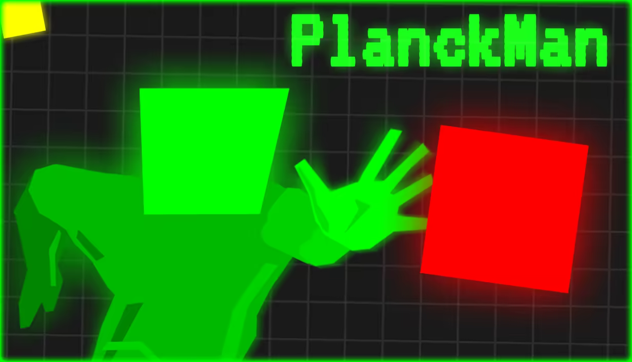 Game artwork for PlanckMan video game.