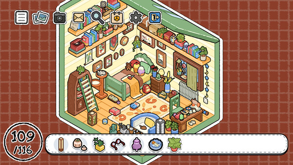 Screenshot of My Housetopia gameplay showing in-action mechanics