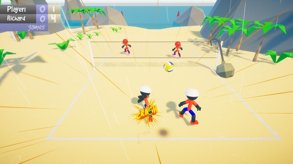 Stickman Beach Volleyball DELUXE-游戏截图
