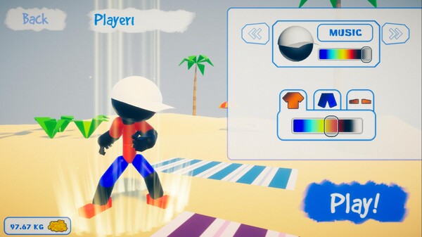Screenshot 4 of Stickman Beach Volleyball DELUXE - final gameplay screenshot