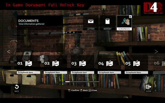 D4: In Game Document Full Unlock Key