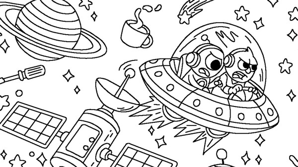 100 Cats Lost in the Future Find & Color screenshot 2