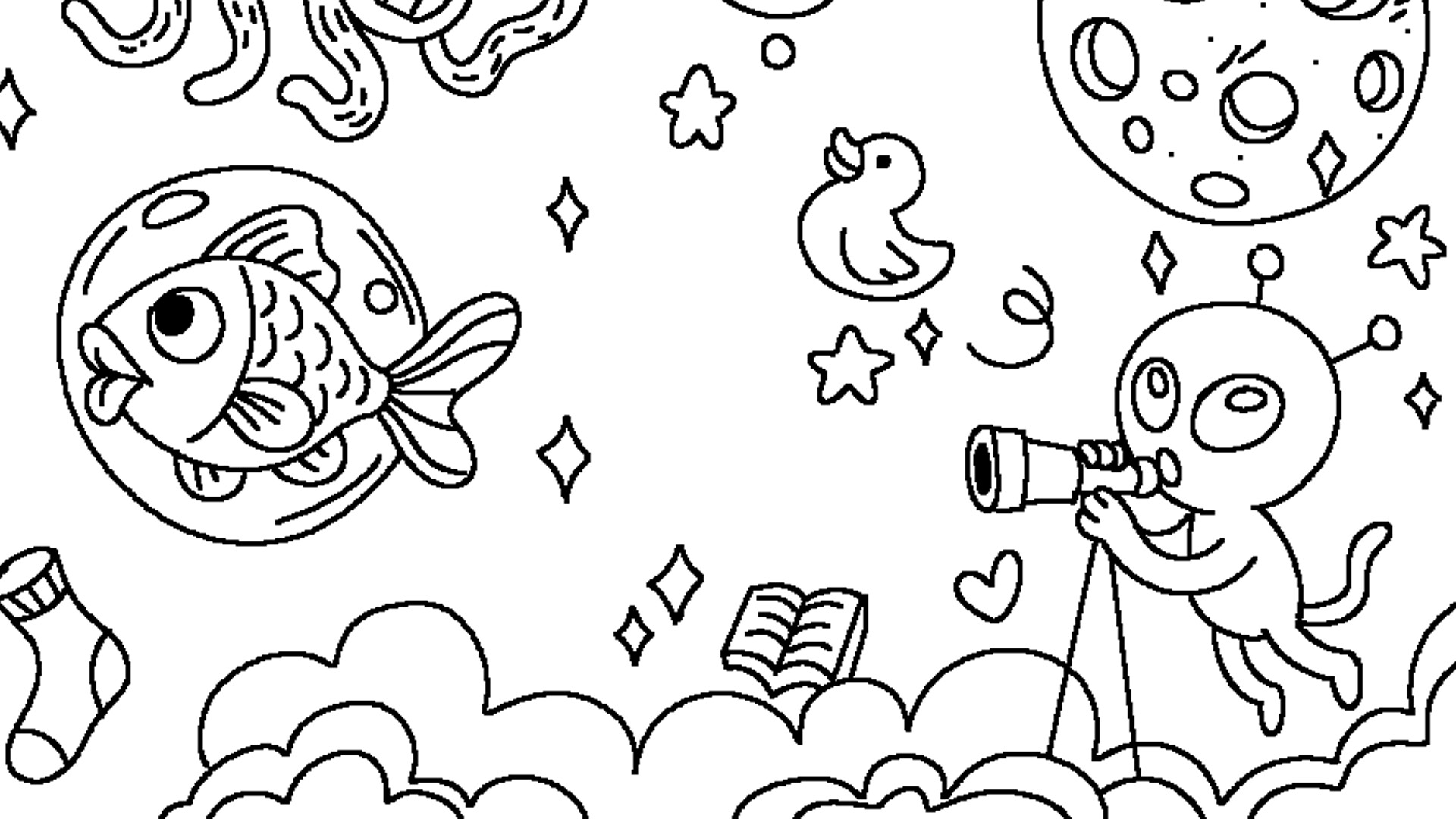 100 Cats Lost in the Future Find & Color screenshot #1