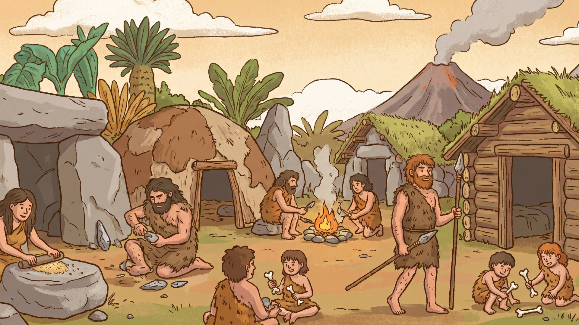 999 Hidden Cats: Stone Age Together screenshot #3