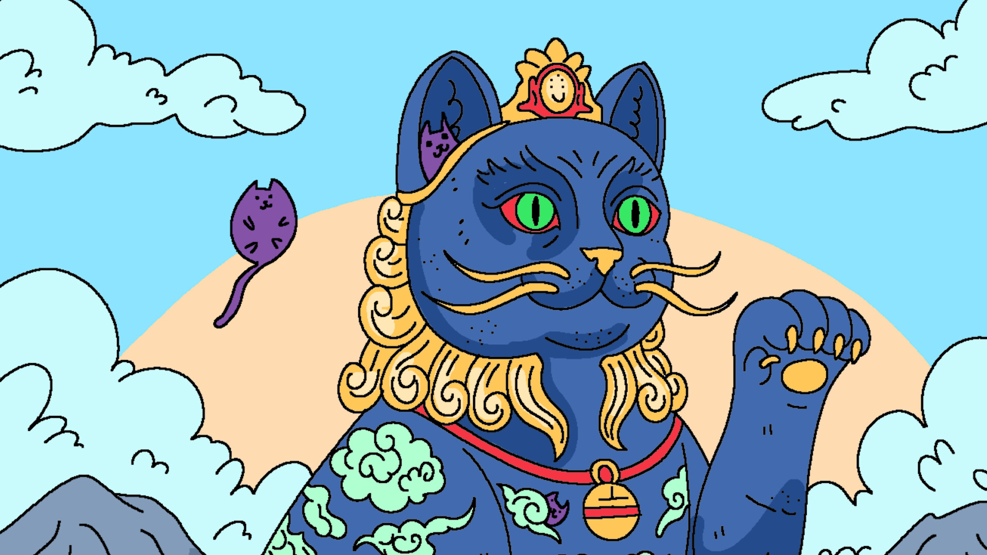 100 Cats Lost in China Find & Color screenshot #5