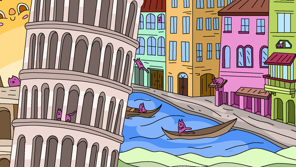 100 Cats Lost in Italy Find & Color screenshot 5