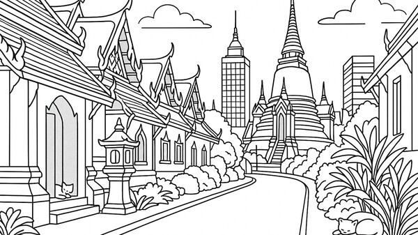 100 Cats Lost in Thailand Find & Color screenshot 5