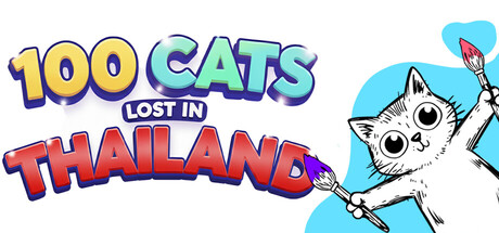 100 Cats Lost in Thailand Find & Color cover art