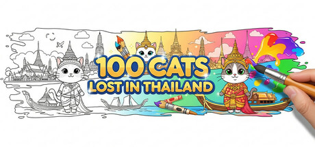 100 Cats Lost in Thailand Find & Color