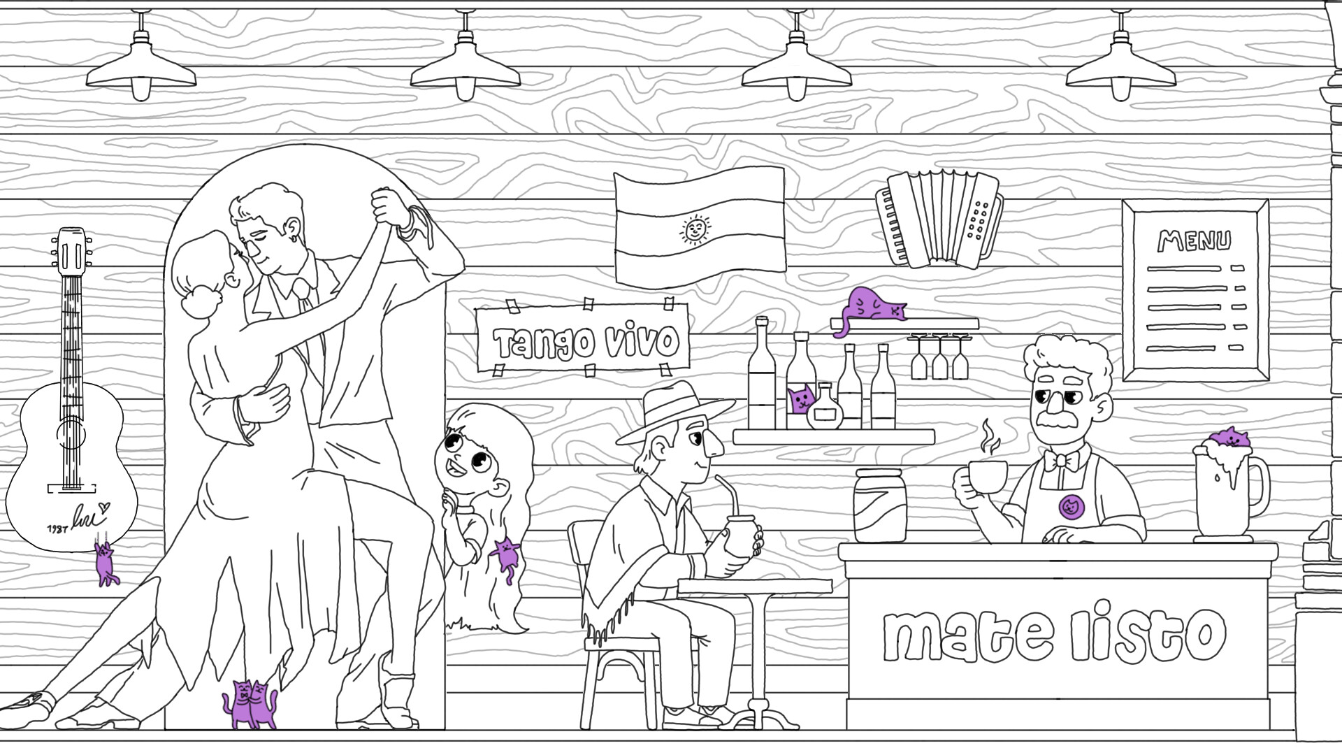 100 Cats Lost in Argentina Find & Color screenshot #2