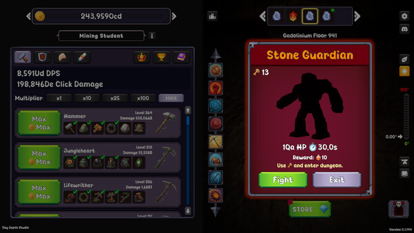 Screenshot 4 of Clicker Ore - final gameplay screenshot