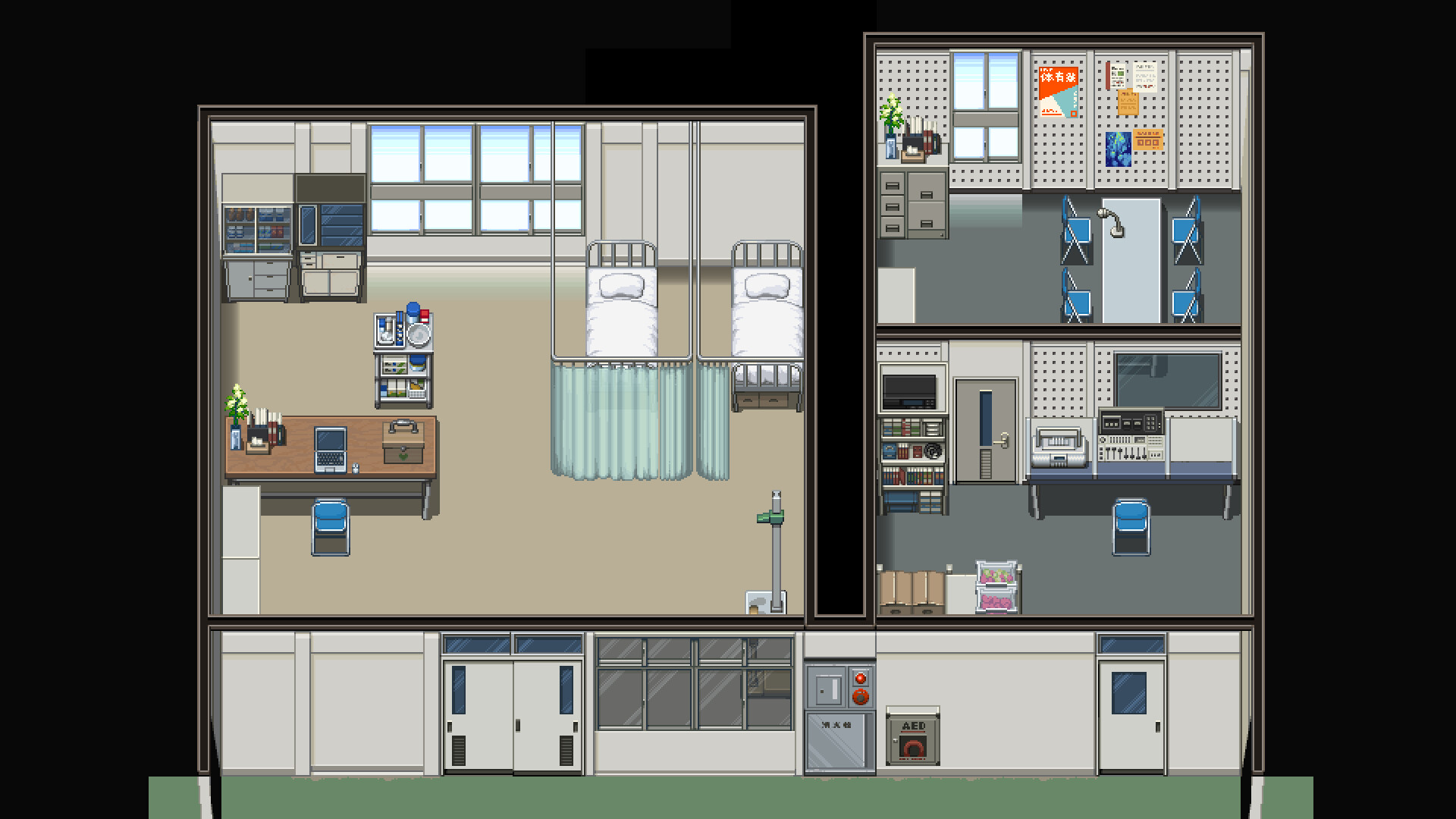 #4. RPG Maker MZ - DorapixelMapChips - Modern JP Schools (Steam) Podle: Gotcha Gotcha Games