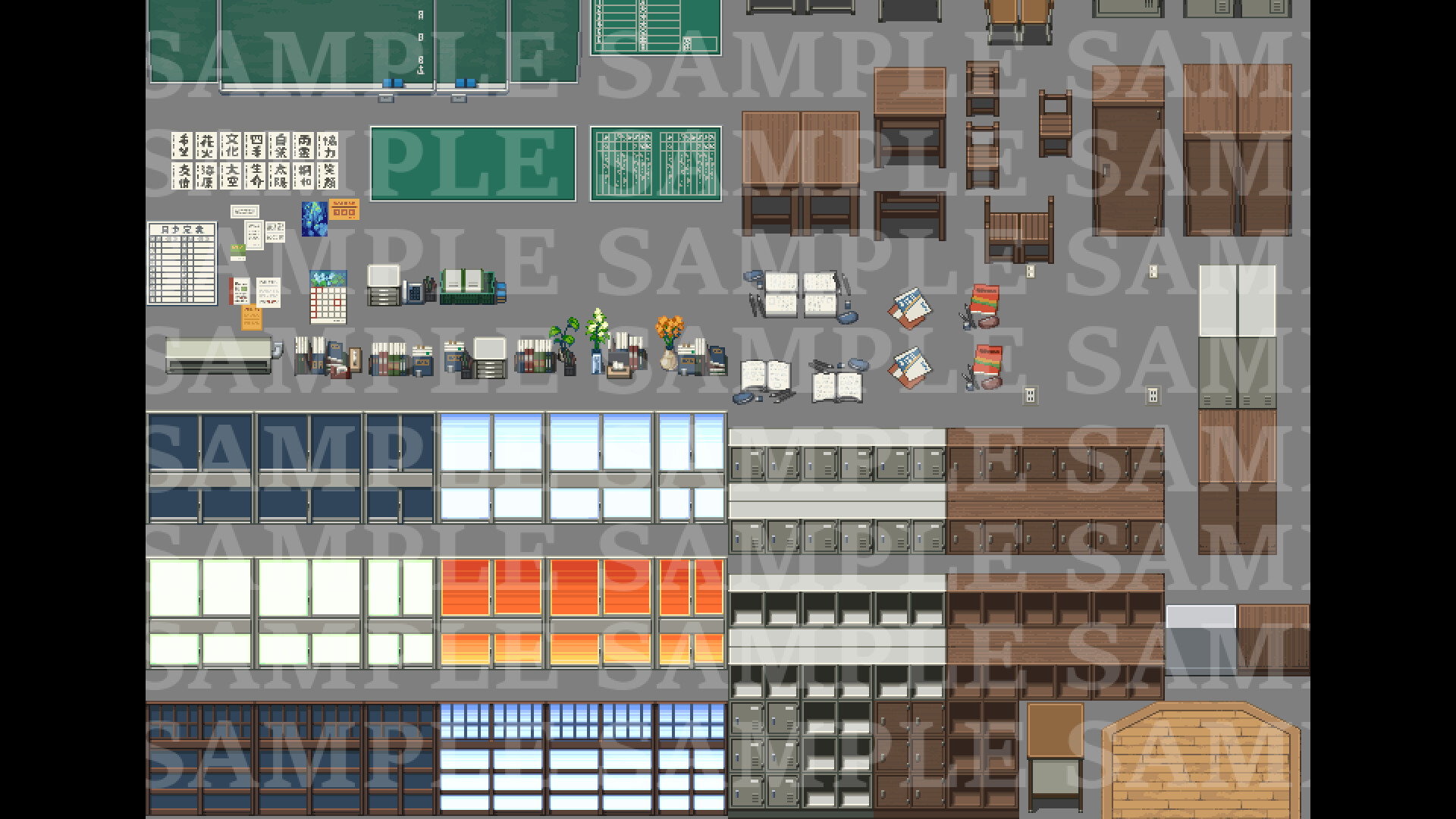 #9. RPG Maker MZ - DorapixelMapChips - Modern JP Schools (Steam) Podle: Gotcha Gotcha Games