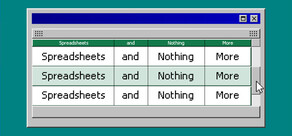 Spreadsheets and Nothing More