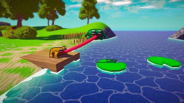 Sticked Together! - Co-op Frog Parkour screenshot 1