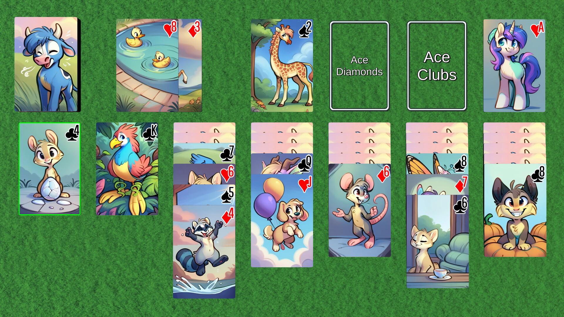 #6. Wyvern Solitaire Deck Pack: Cute Stuff (Steam) 由: Denki Gaka
