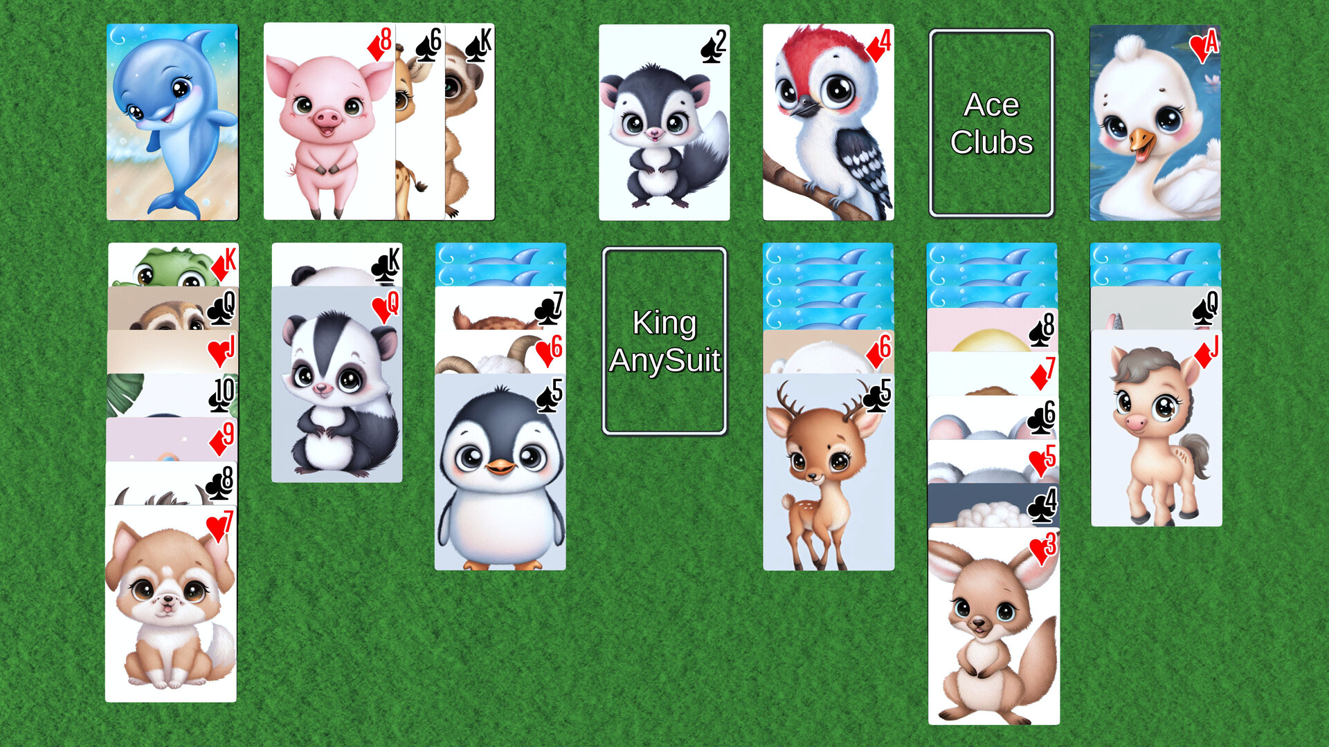 #4. Wyvern Solitaire Deck Pack: Cute Stuff (Steam) 由: Denki Gaka