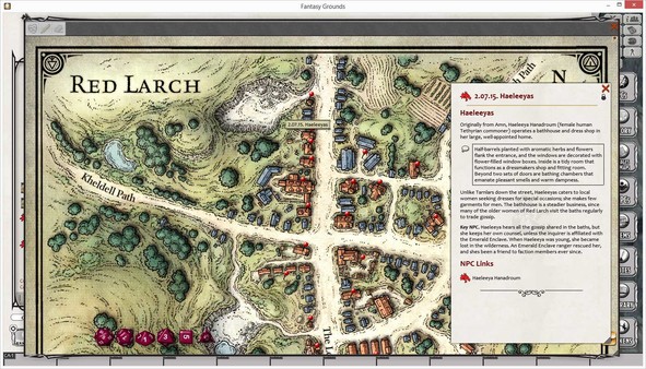 Screenshot z Fantasy Grounds - D&D Princes of the Apocalypse