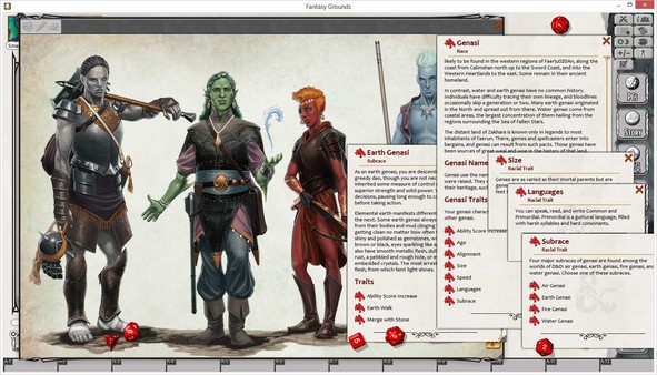 Screenshot z Fantasy Grounds - D&D Princes of the Apocalypse