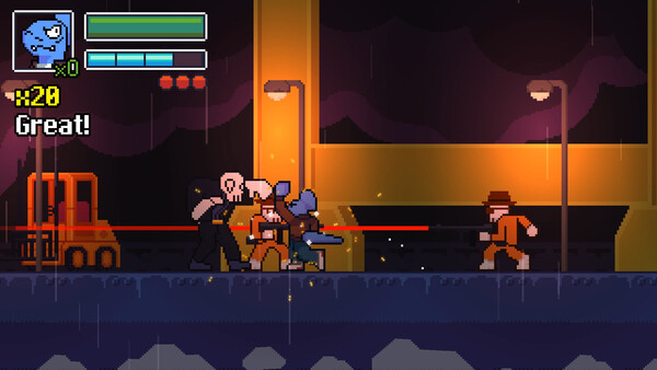 Screenshot of Bottom-Up Beatdown: Hostile Takeover gameplay showing in-action mechanics