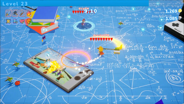 Screenshot of Miniature Legends gameplay showing in-action mechanics