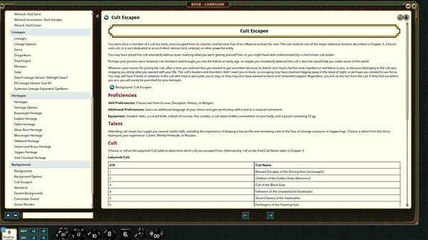 Fantasy Grounds - Labyrinth Worldbook - Players Guide Only
