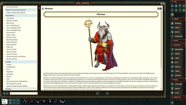 Fantasy Grounds - Labyrinth Worldbook - Players Guide Only
