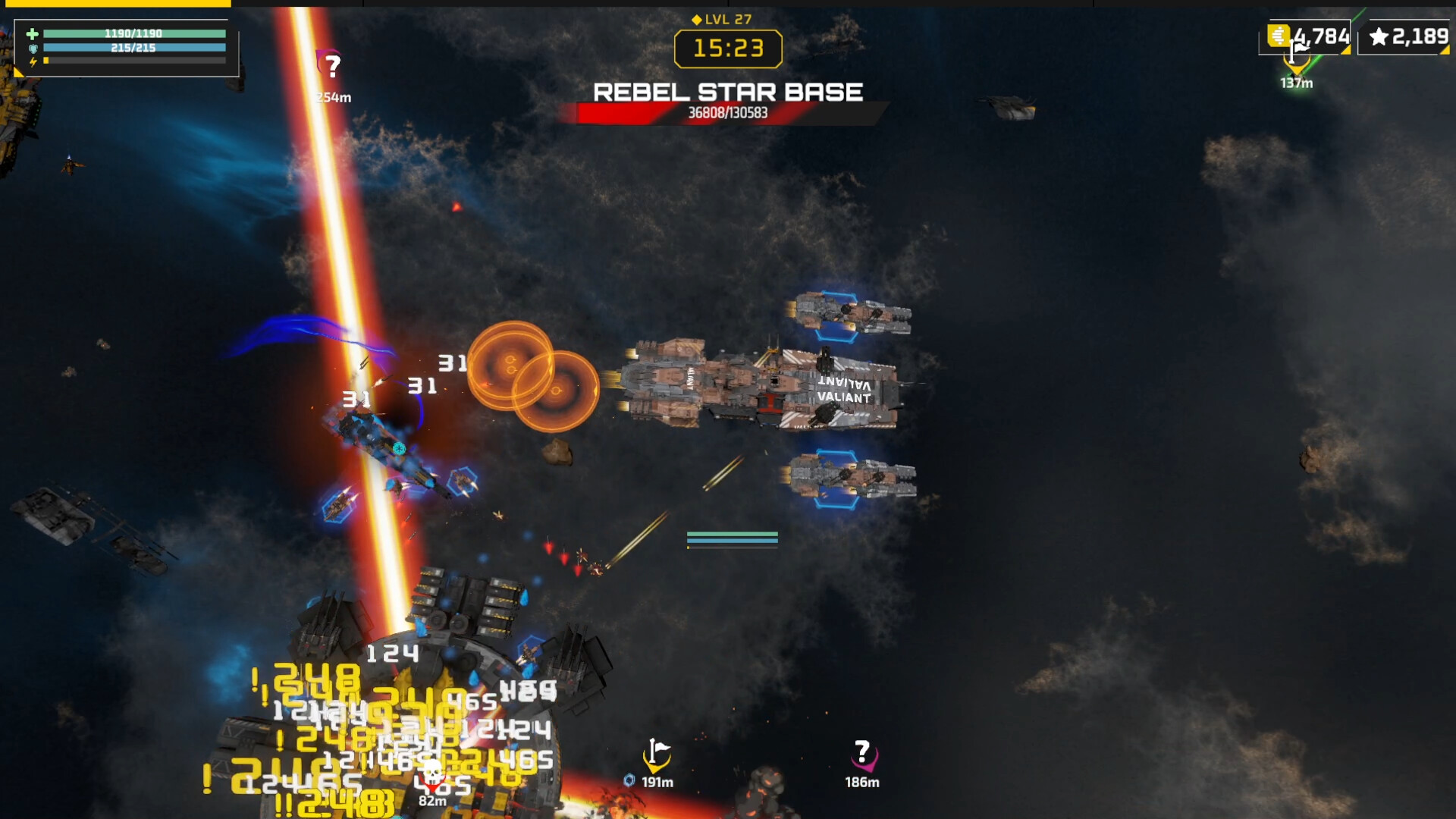Official Sublight Steam gameplay screenshot with a large encounter.