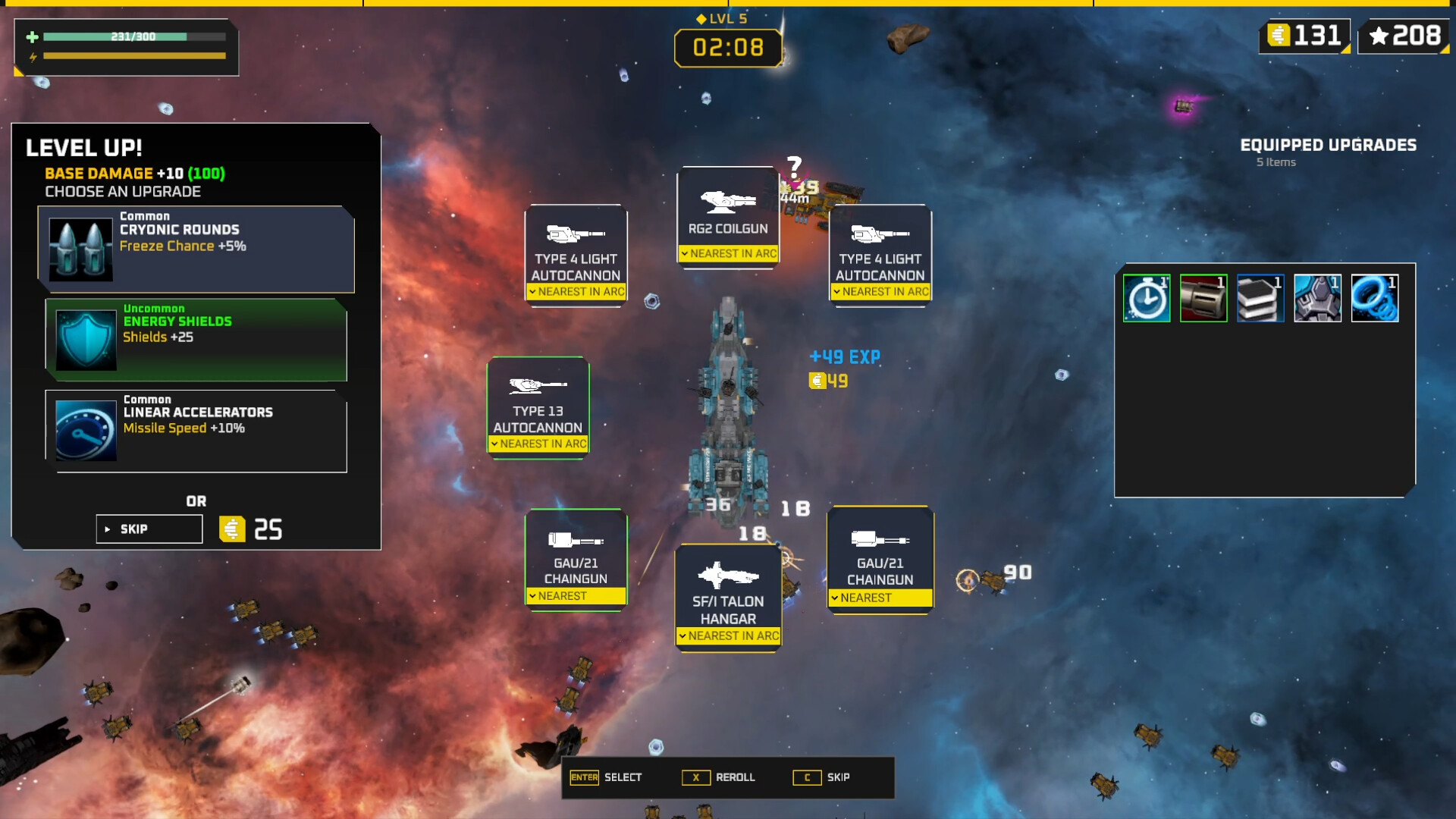 Official Sublight Steam gameplay screenshot showing enemy patterns.